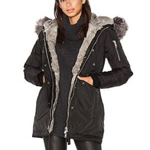 NICOLE BENISTI Melrose Puffer Coat w/ Detachable Fur Trim